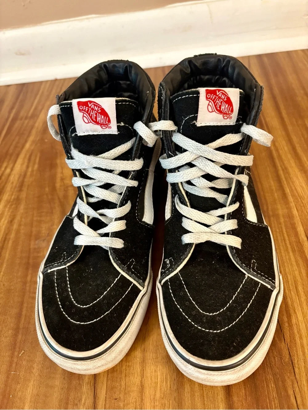 Vans Black and White High-Top Sneakers